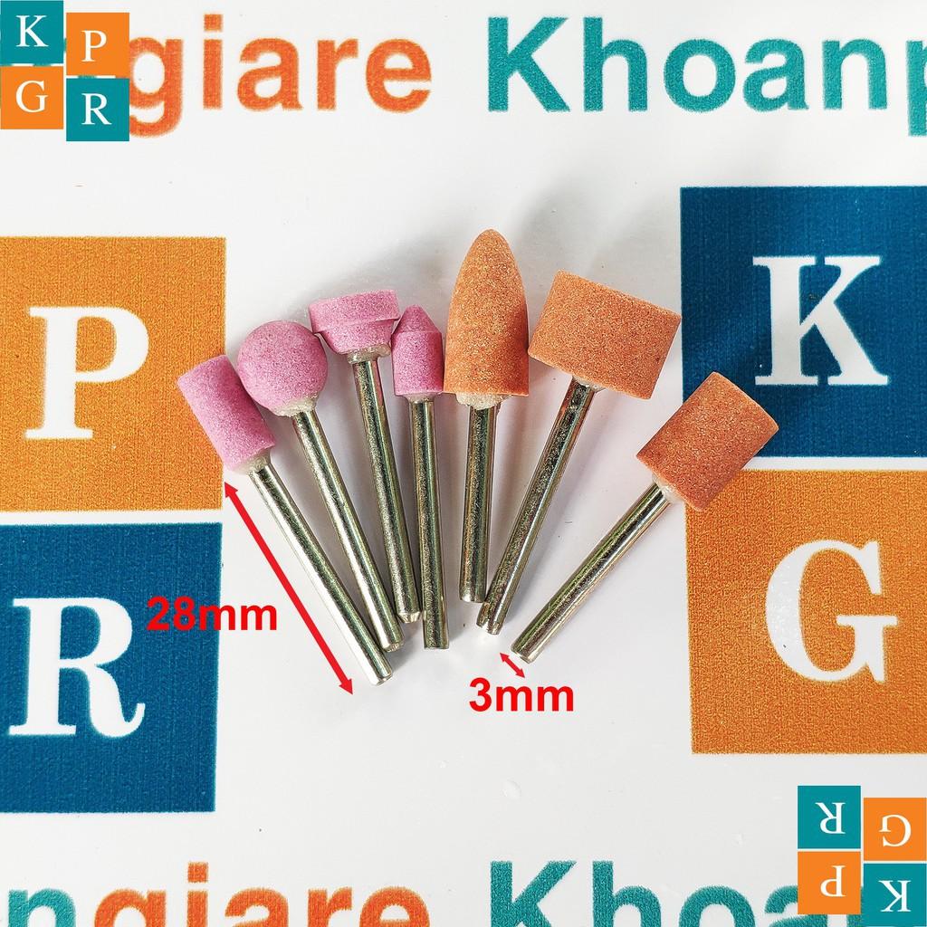 Bộ 7 mũi đá mài mini trục 3mm