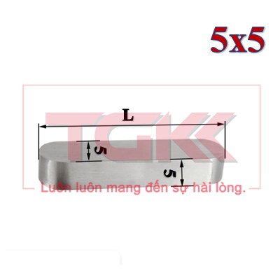 Thanh then bằng inox 304 5x5