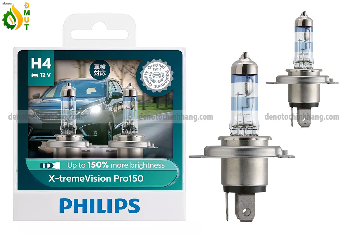 [Chính Hãng 2 Bóng] Đèn Oto Siêu Sáng H4 Halogen Philips X-TremeVision Pro150 [Tem Chính Hãng]