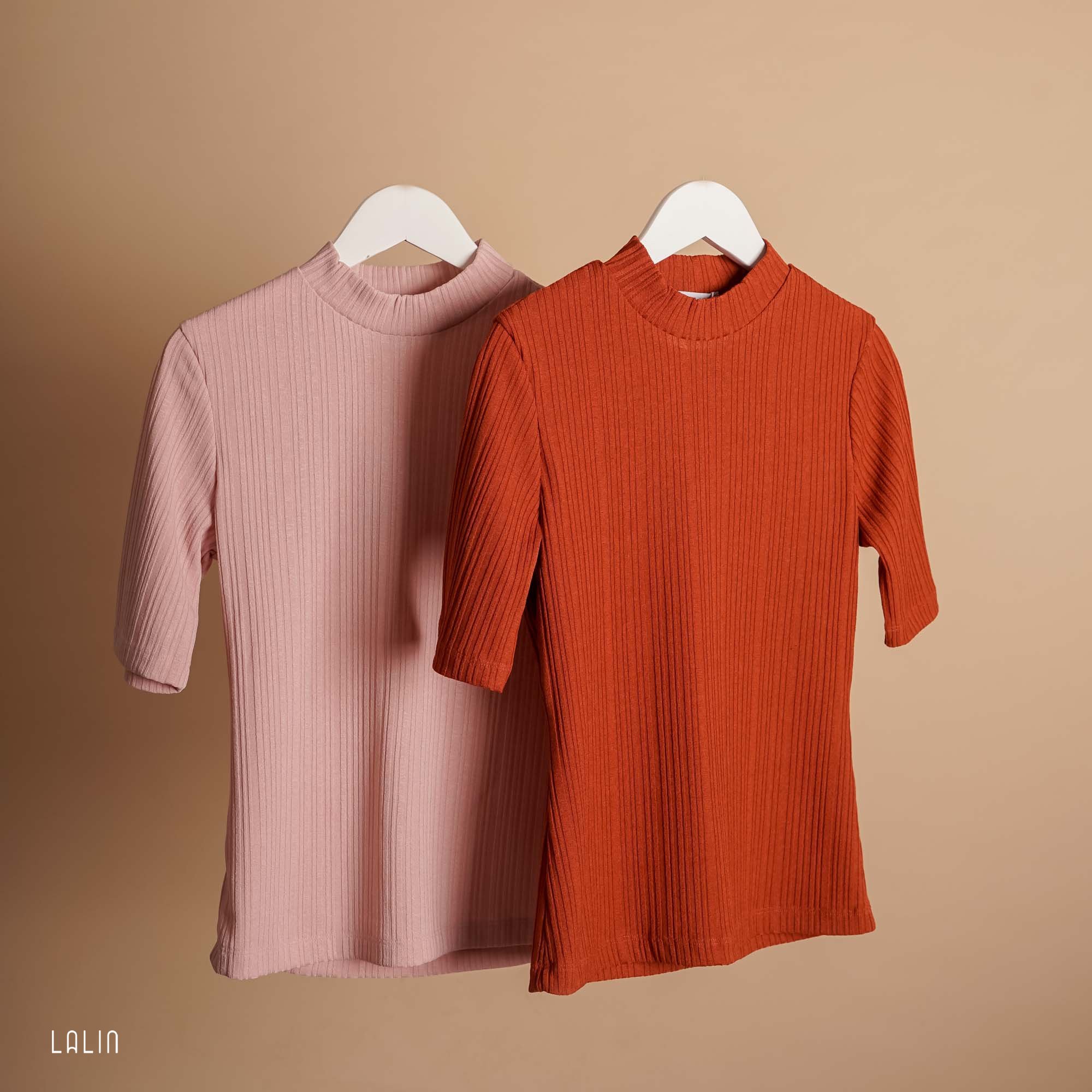 Áo thun tăm nữ ngắn tay LALIN form ôm basic Shari