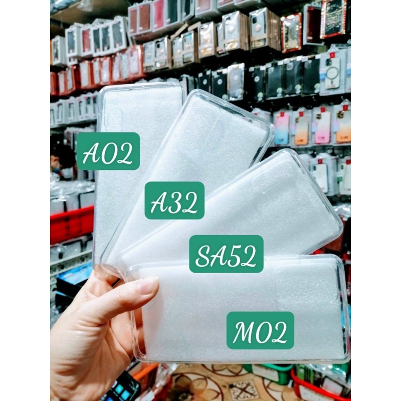 Ốp lưng dẻo cho samsung a02, a32, samsung a52, samsung m02 silicon trong suốt