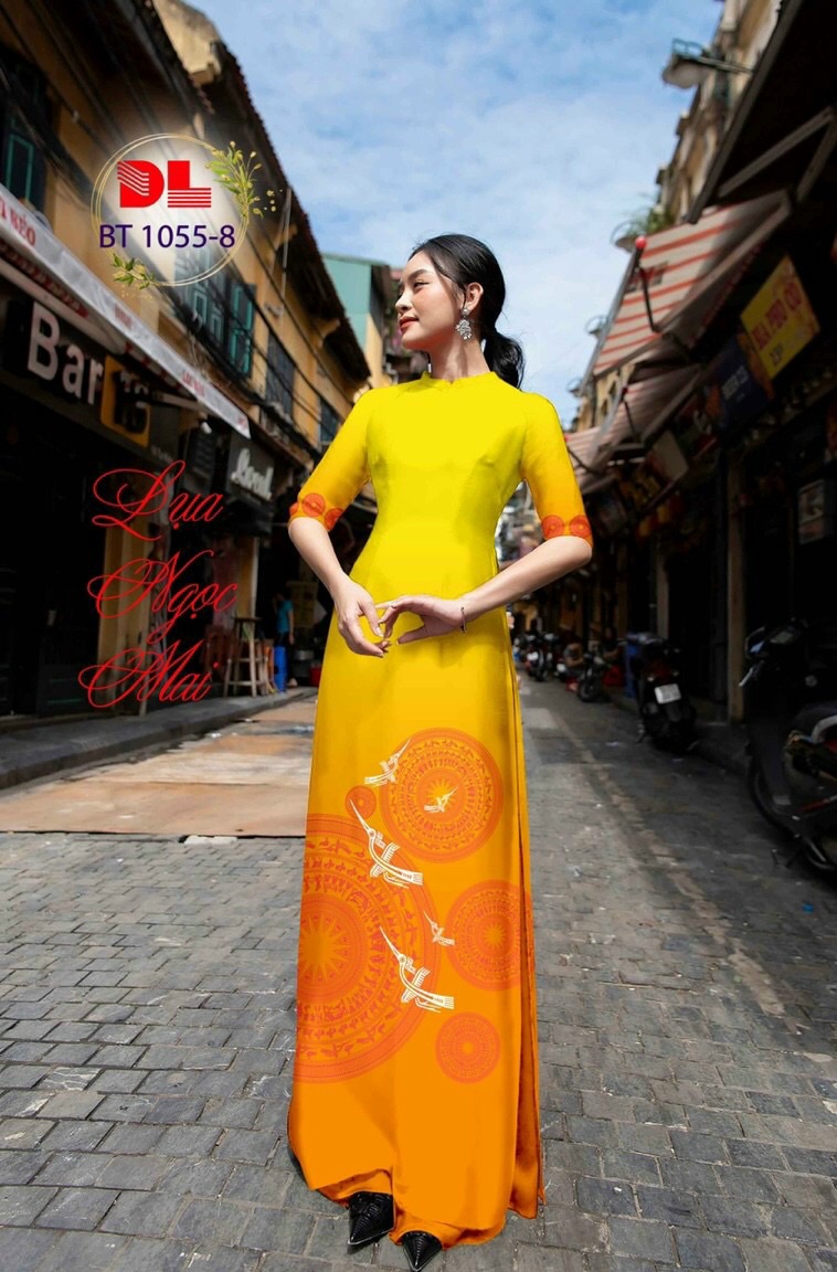 [HCM]Vải áo dài Trống Đồng