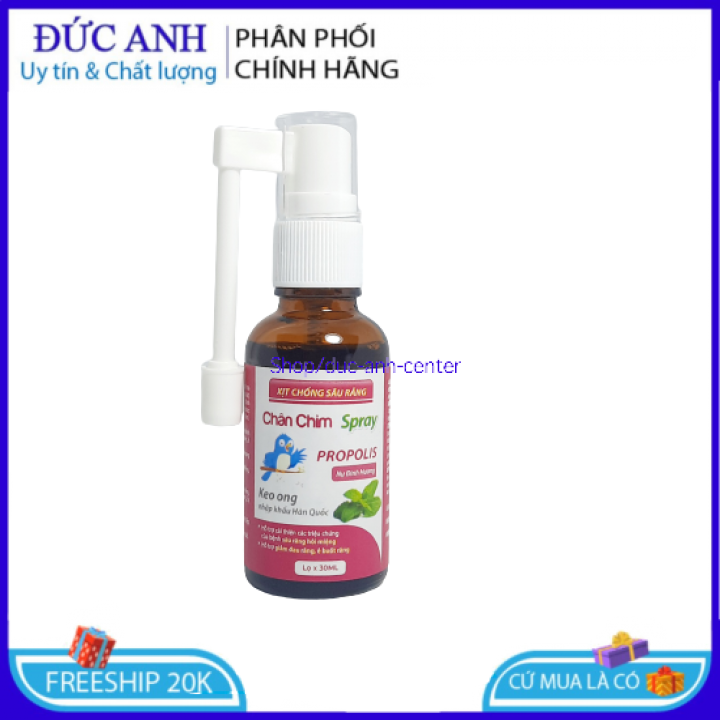 Xịt chống sâu răng Chân chim Spray - giảm đau răng , ê buốt (Lọ 30ml )