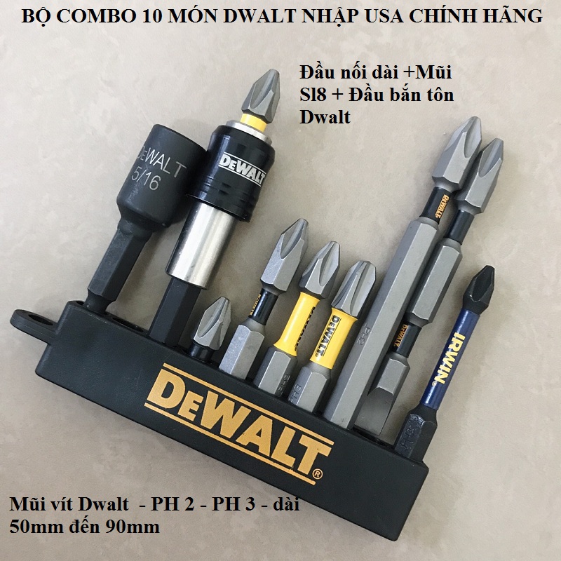 Bộ 10 mũi vít dewalt có từ nhập hàng nhật xịn