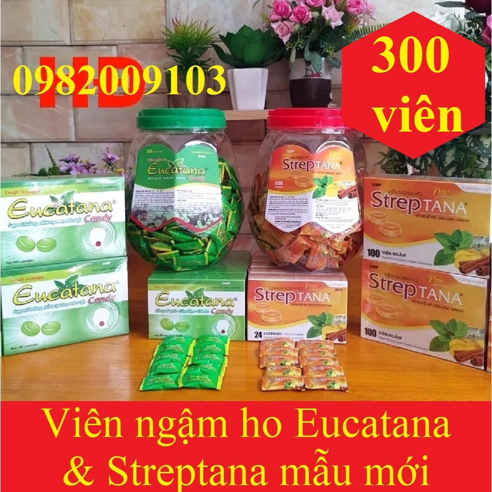 Viên kẹo ngậm ho streptana / eucatana