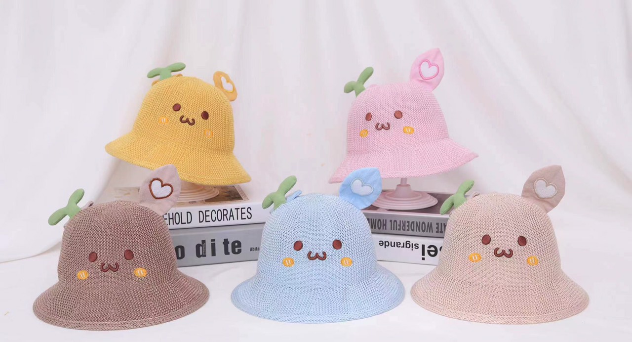 Mũ rộng vành mầm cây siêu yêu cho bé(1-4 tuổi)
