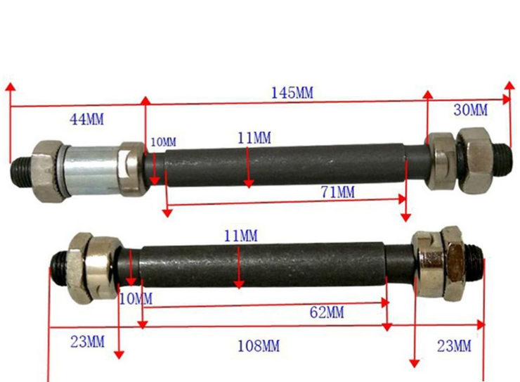 Bộ Trục Rỗng Côn moay ơ bạc đạn xe đạp trước sau
