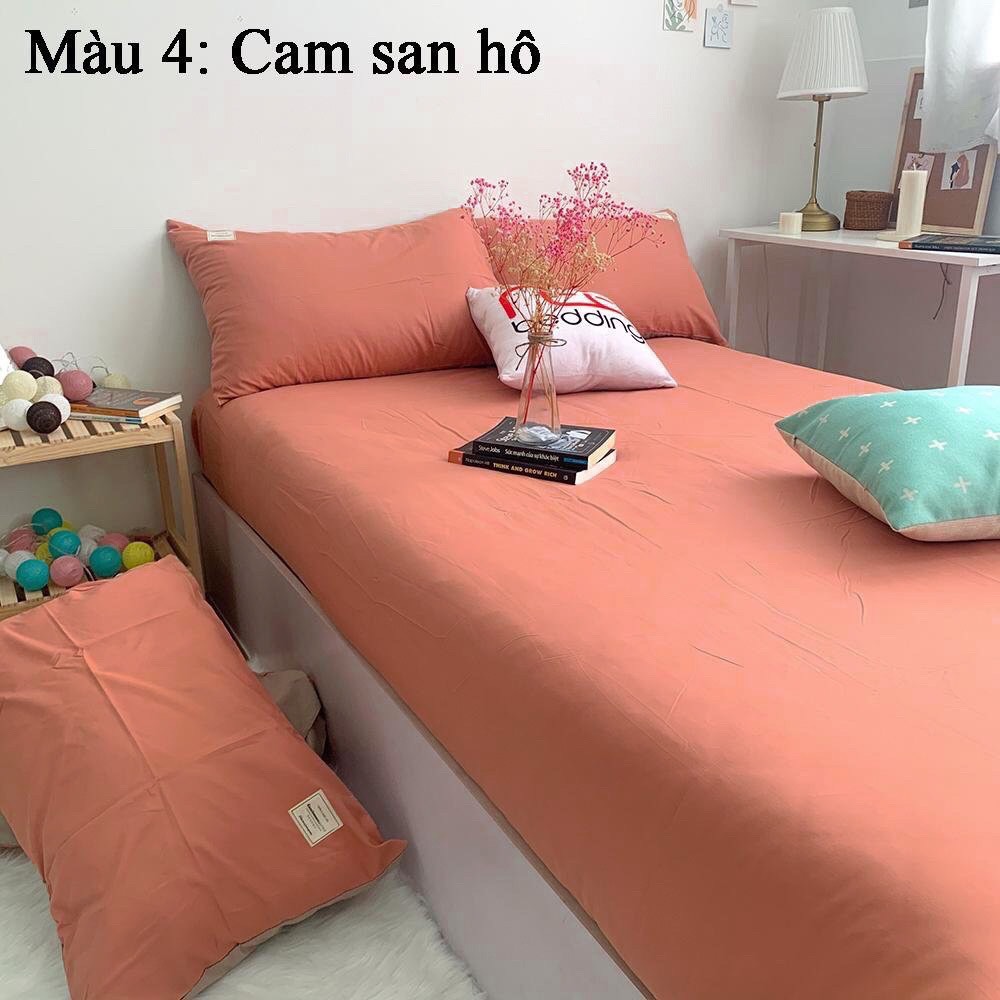 Sét ga gối cotton Tici CHƯA GỒM CHĂN phong cách hàn Quốc Nhập Khẩu Không bai xù, Không phai màu - KO VỎ ÔM