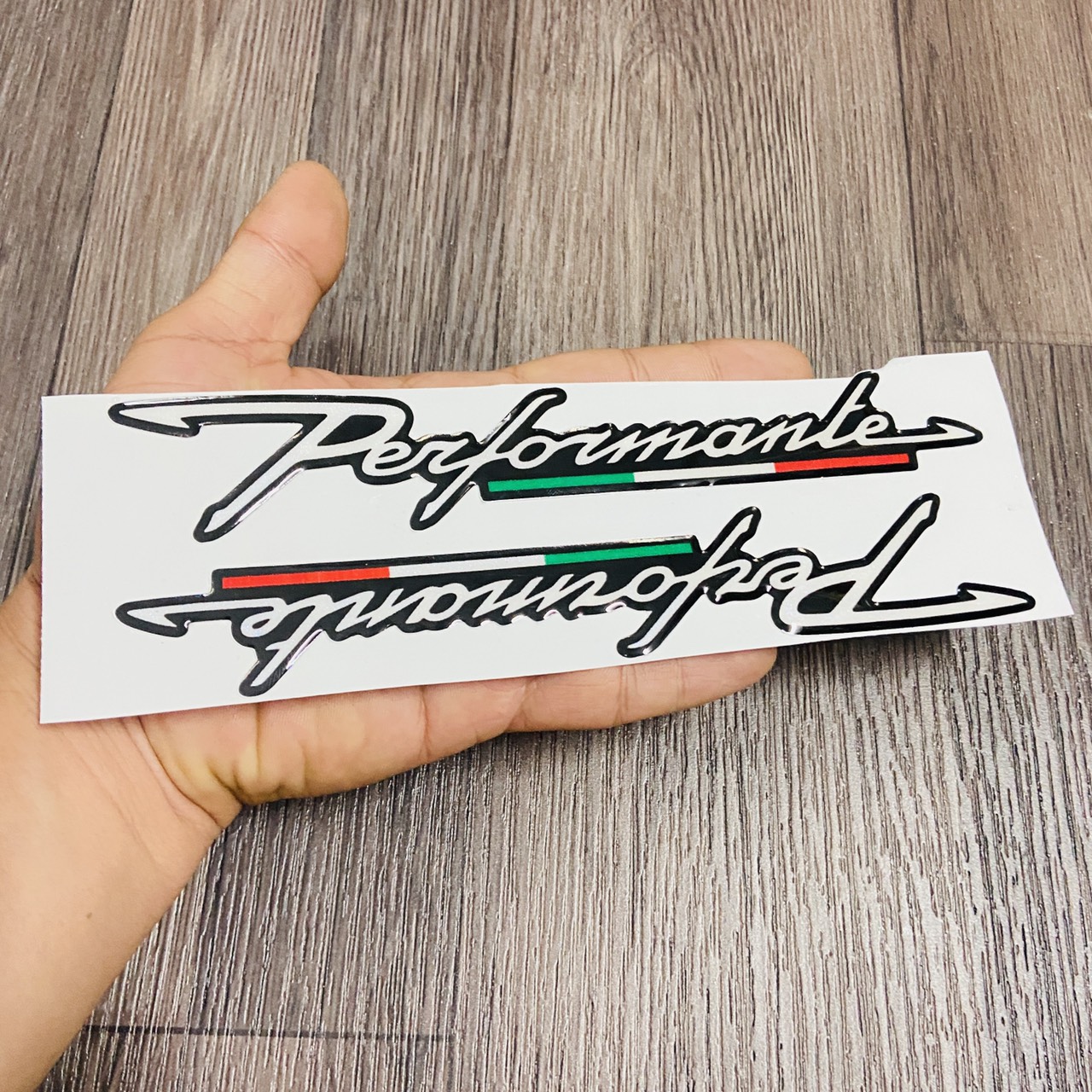 Bộ tem chữ ký PERFORMANTE phủ nhựa trong dán trang trí xe máy siêu chất