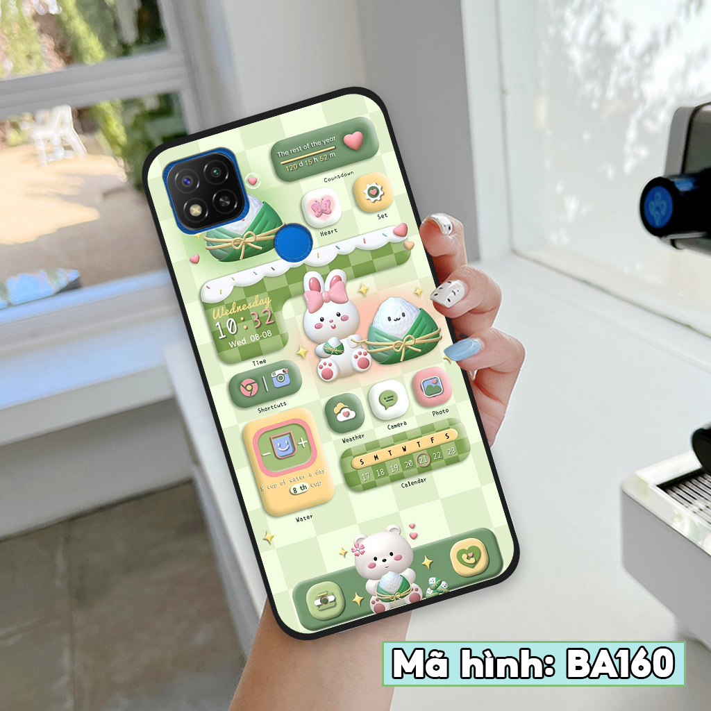 Ốp lưng Xiaomi Redmi 9C, ốp điện thoại xiaomi hình gấu thỏ hồng, hình nền dễ thương