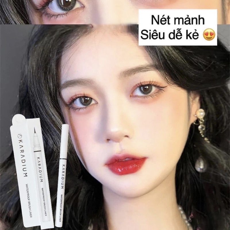 Bút Kẻ Mắt Nước Lâu Trôi, Không Lem Karadium Waterproof Brush Liner 0.55g