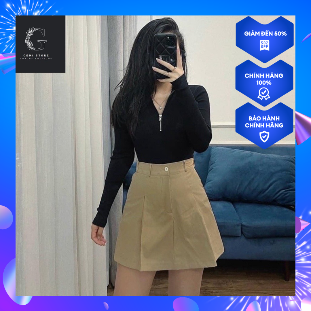 3 C EQuần giả váy xếp ly