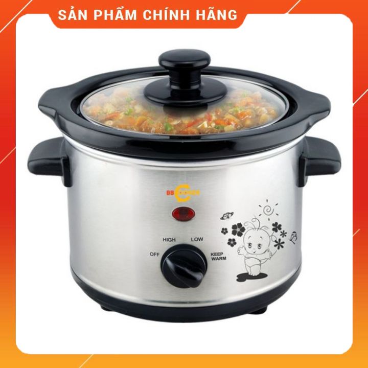 Nồi nấu chậm hầm thịt nấu cháo hầm xương kho cá BBcooker 2.5 lít