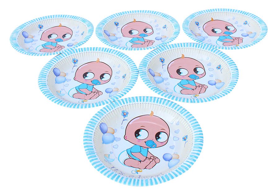 Set 6 cái Dĩa Sinh Nhật Chủ Đề Dành Cho Bé Trai