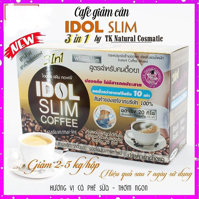 [GIẢM 5% ĐƠN 129K][HCM]Cà Phê Giảm Cân Idol Slim Coffe ( Mới )