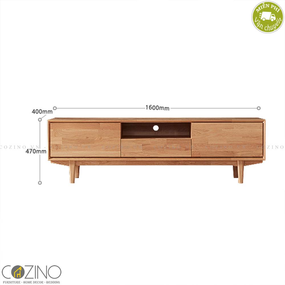 Tủ tivi Calla gỗ cao su 1m6