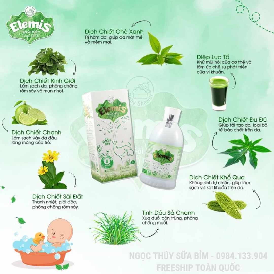 [Chính Hãng] - Nước Tắm Thảo Dược Elemis - 200ml/chai