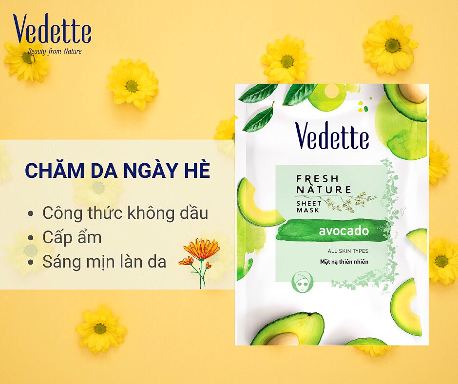 Mặt nạ Vedette thiên nhiên Bơ 22ml