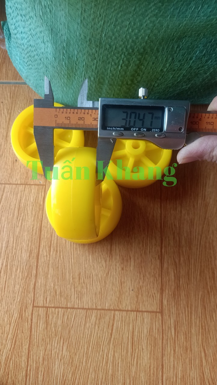 Bánh xe đẩy nhựa đường kính 75mm