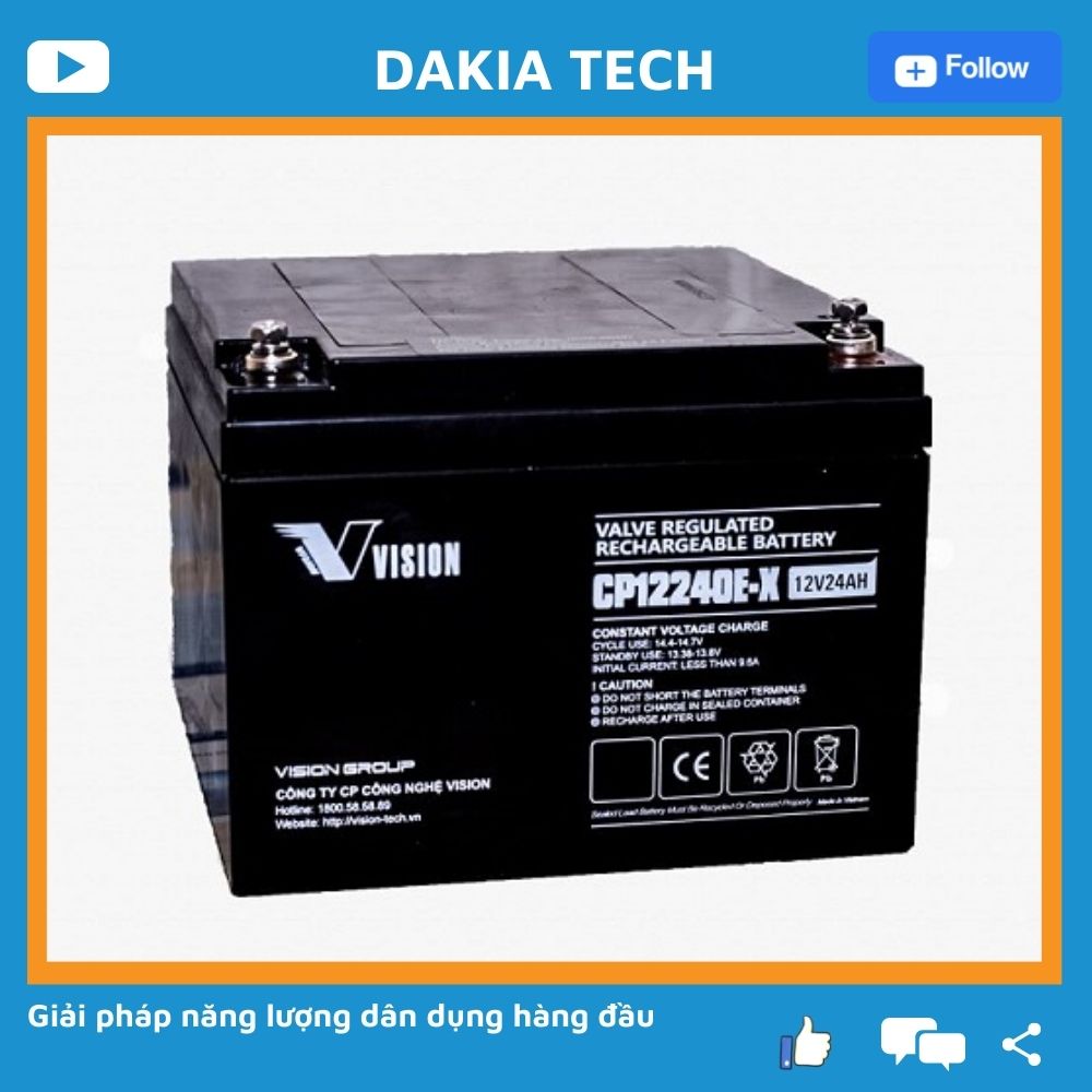 Ắc quy Vision 12V 24Ah CP12240E-X