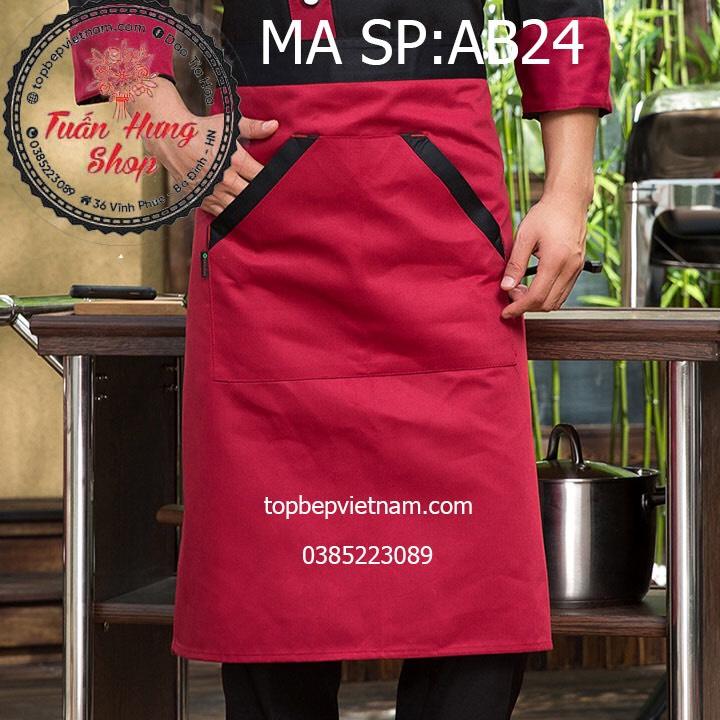 tạp dề nửa người đầu bếp ab24