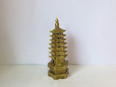 Tháp văn xương đồng 7 tầng cao 13 cm