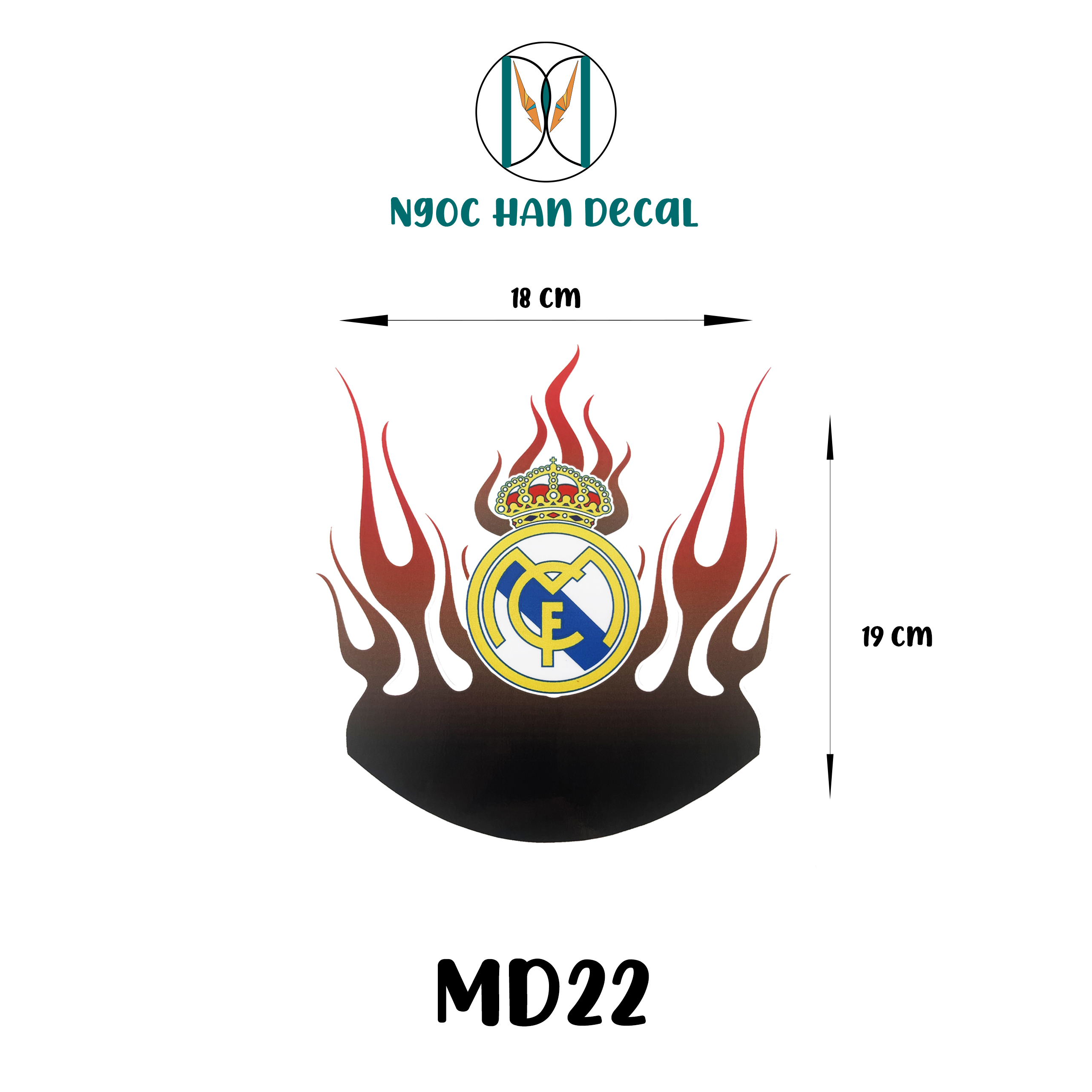 TEM DÁN MỎ DÈ TRƯỚC SAU XE MÁY  - MD22