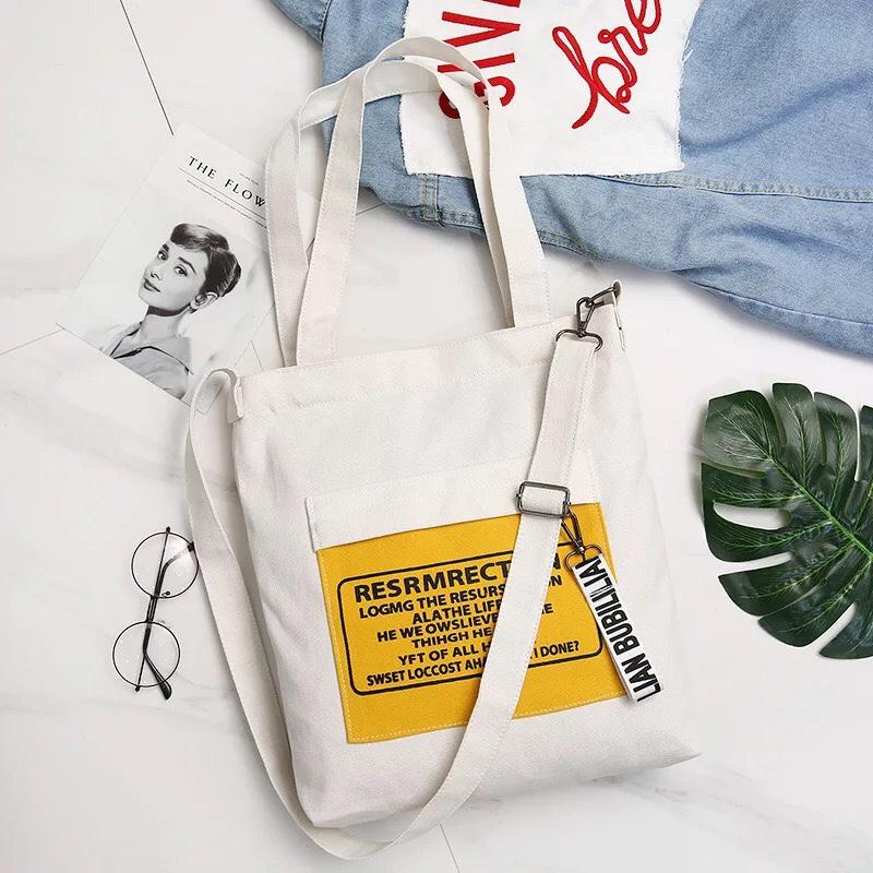 Túi tote canvas đeo vai, đeo chéo thời trang Hàn Quốc -TT16 - RESECTION- The Hills