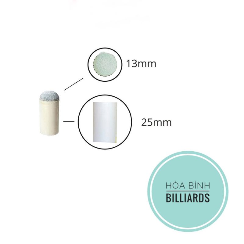 Combo 10 Đầu Chụp Cơ Bida, gậy bida 13mm