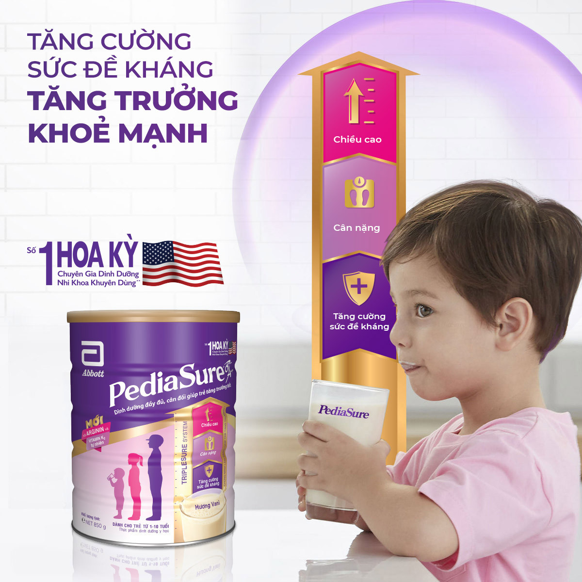 {Mẫu mới} Sữa Bột PediaSure Loại 850g