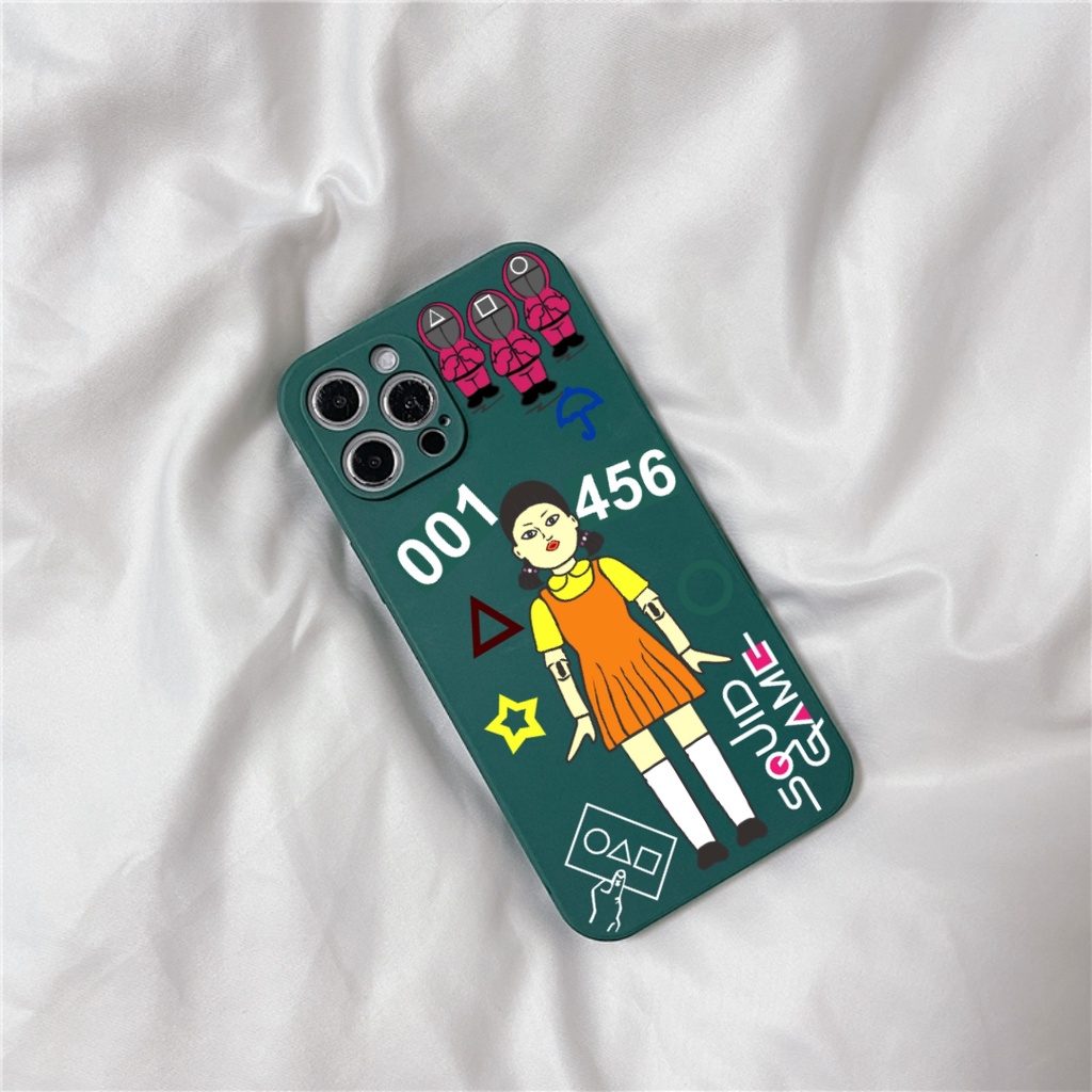 Ốp lưng Xiaomi Redmi 10C,Note 11,Note 11s,Note 10 Pro,Redmi Note 10s,Note 10 4G,Note 10 5G,Redmi Note 9,Note 9s,Note 9 Pro,Note 8 Pro,Note 8,Note 7,Note 5,Note 5 Pro  Squid Game Vuông X74