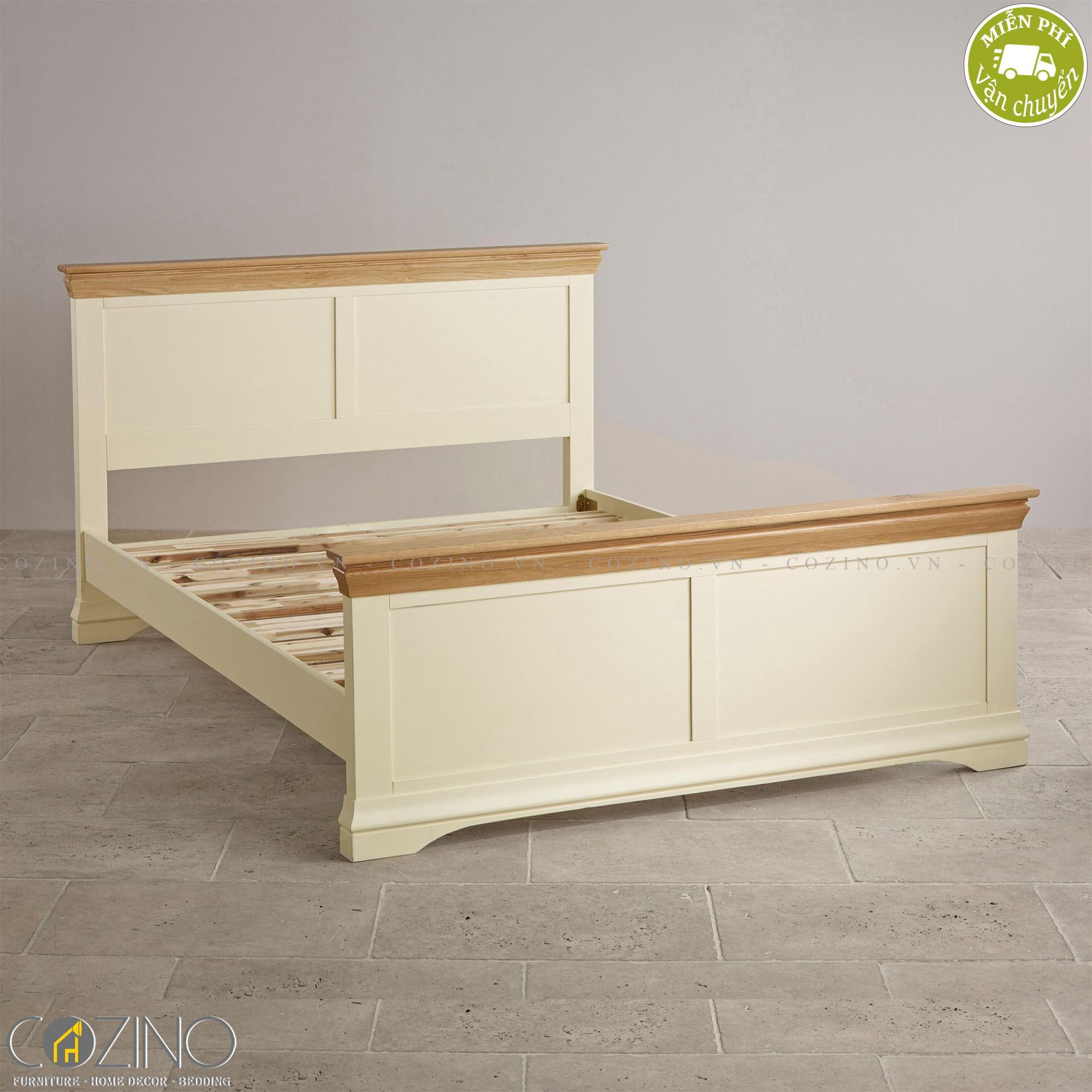 Giường đơn Canary gỗ sồi 1m0