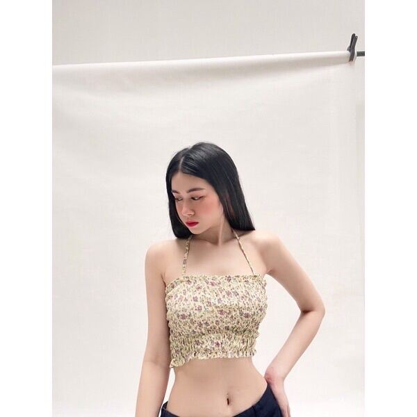 [VOUCHER 12%/149K] Áo croptop 2 dây hoa nhí MONÁ - RIRI