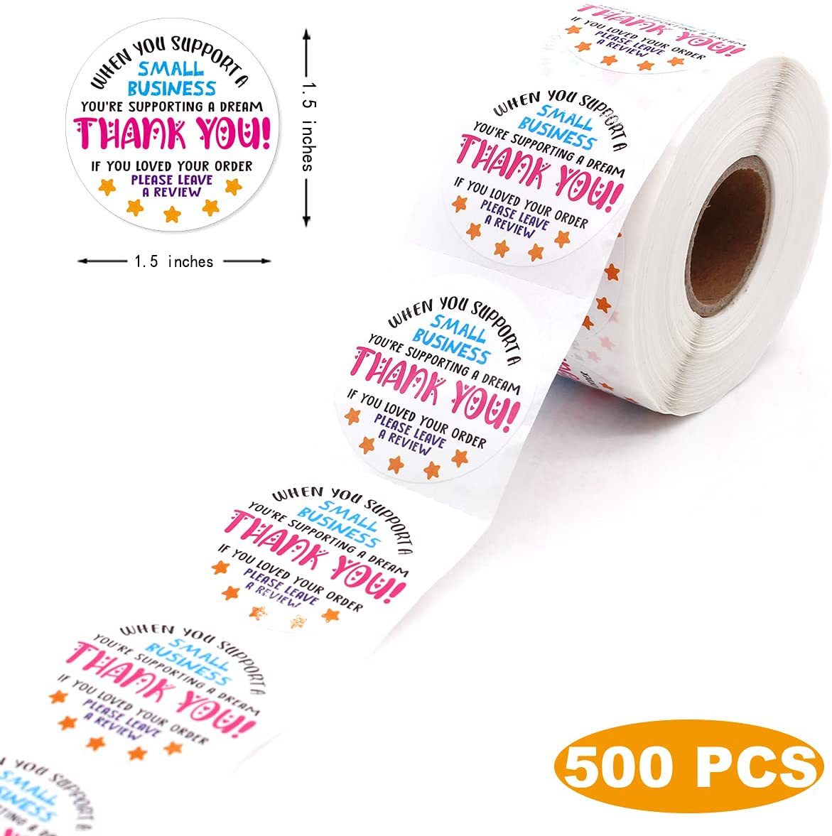 Tem dán thank you 500 tem