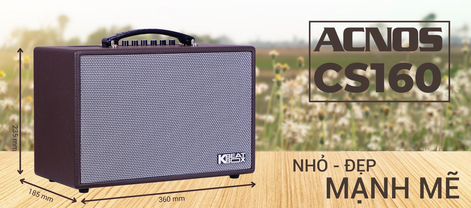 Loa nhập khẩu mỹ Loa xách tay karaoke Acnos CS160 công suất RMS 50W công suất Max lến đến 300W loa karaoke di dộng, tích hợp 2 micro UHF vỏ nhôm chất lượng cao BH 12 tháng