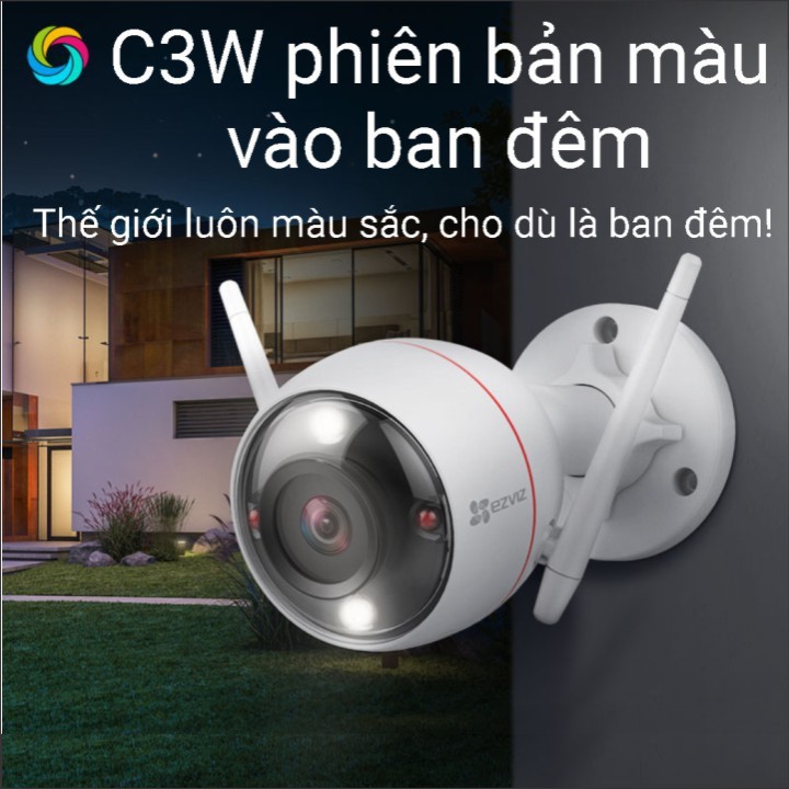 Camera Wifi EZVIZ C3W Pro 2M & 4MP Smart home camera (màu sắc 24/7, nhận diện AI, báo động, đàm thoại 2 chiều) & C6N