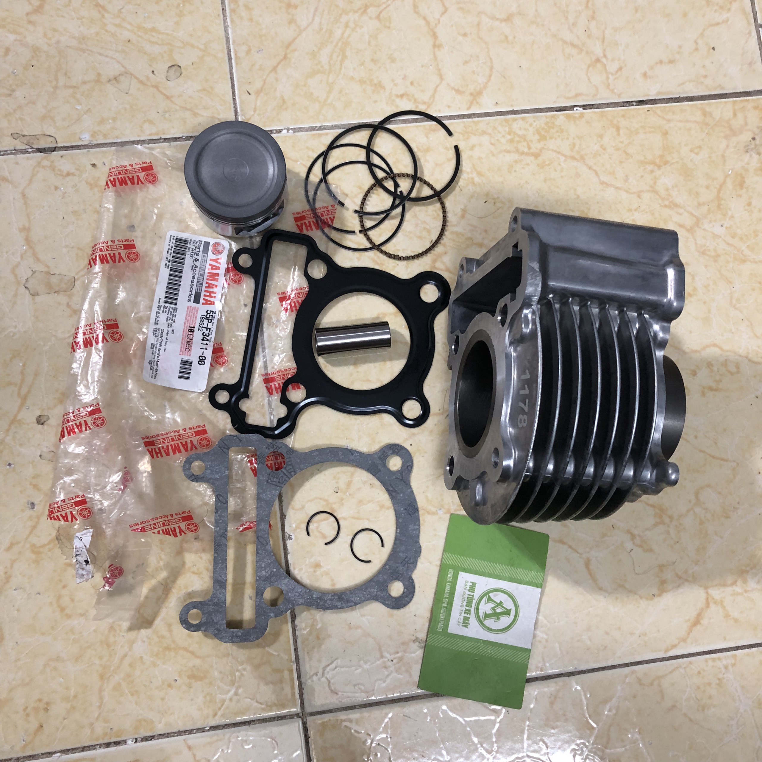 Bộ Xi lanh (Nòng) + Piston + xéc măng (bạc) Nouvo 1 2 3 Mio