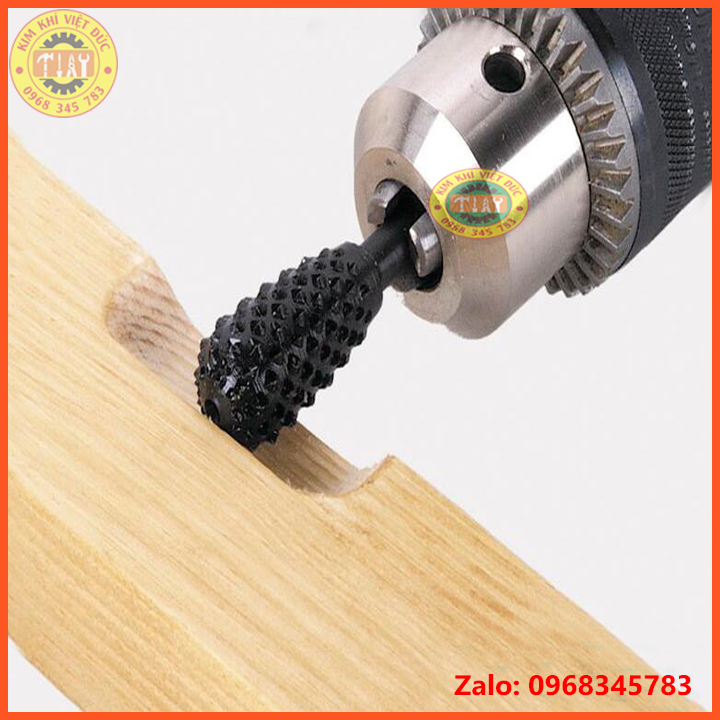 Bộ 5 mũi phay mài khắc làm lũa gỗ cán 6mm