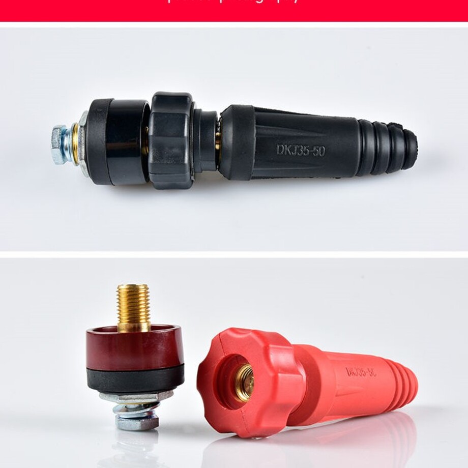 Bộ giắc máy hàn kiểu vặn ren - cốt máy hàn 10-25/35-50 xoáy ren