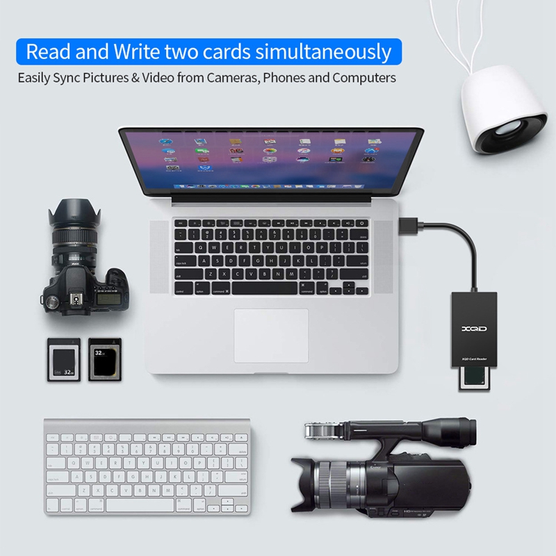 Type C USB 3.0 SD XQD Memory Card Reader Transfer for Sony M/G Series for OS Windows Computer
