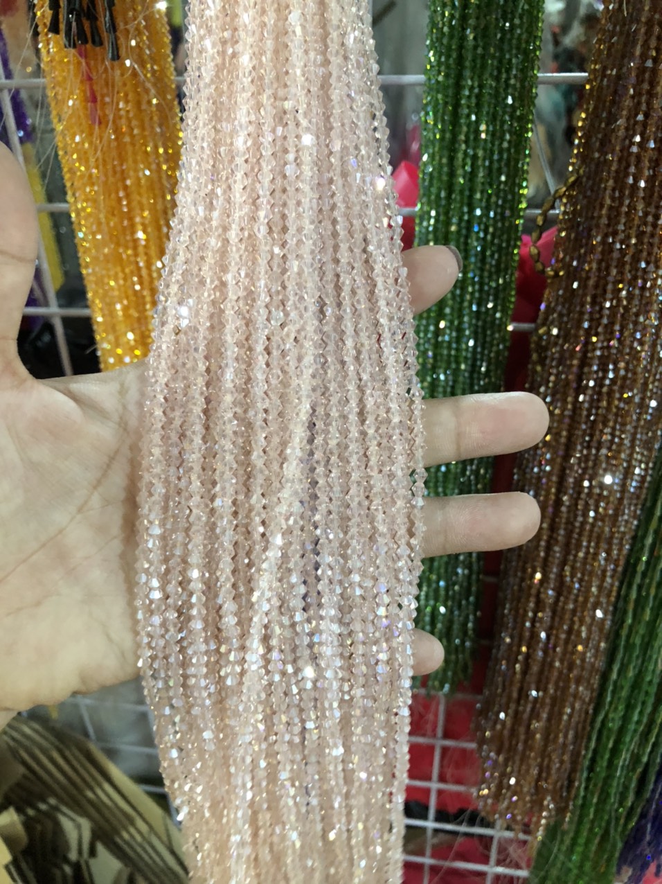 [Ảnh thật] [Có sẵn] 10 dây pha lê đá cao cấp loại 3mm