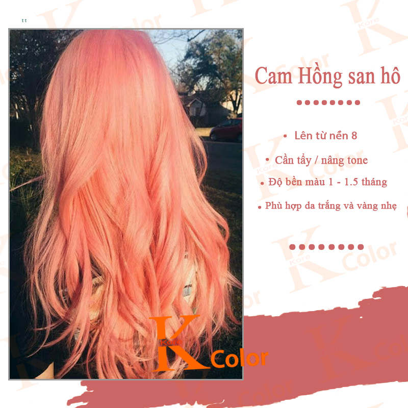 Thuốc nhuộm tóc CAM SAN HÔ  kcolor