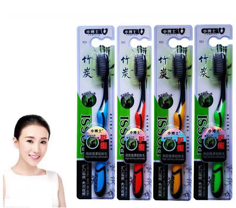 Bàn chải đánh răng than tre ROSSI hoạt tính lông mềm chải sạch răng, khử mùi hôi miệng hiệu quả