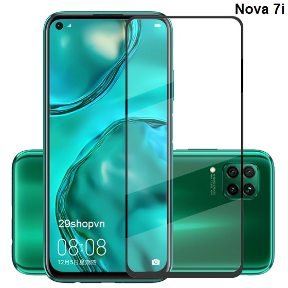 Kính cường lực Huawei Nova 7i (Full Màn, Full Keo)