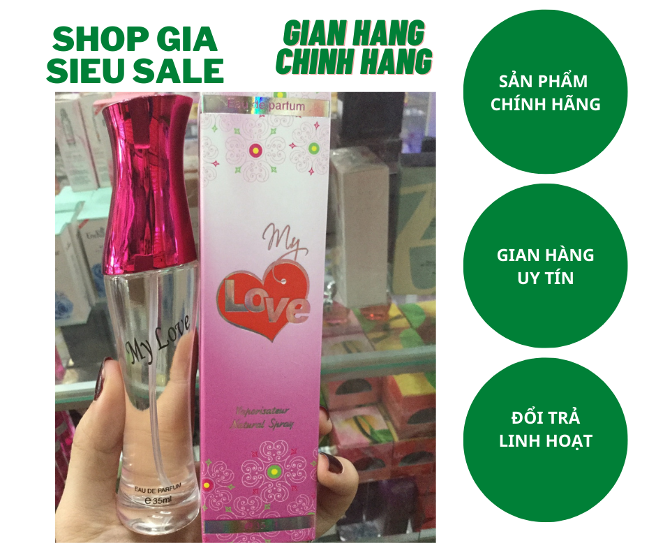 [HCM]NƯỚC HOA MY LOVE HỒNG 35ML