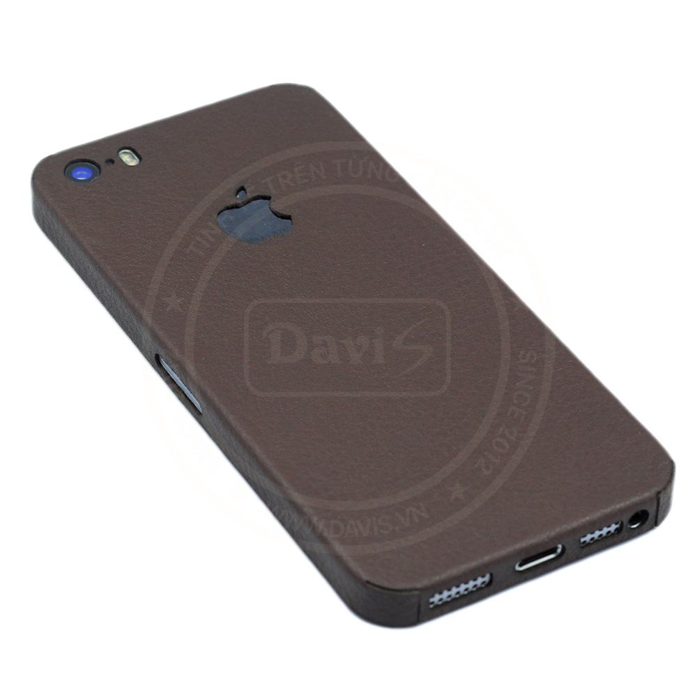 Dán da full viền iphone 5s/iPhone SE, làm từ da thật cao cấp- Chính hãng Davis
