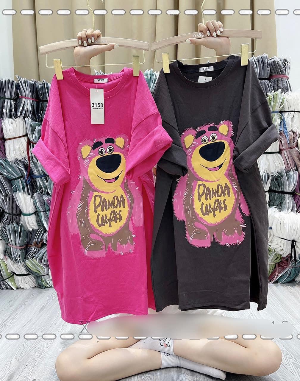 Áo phông nam nữ  gấu pa.n.daA  Chất cotton,ln.