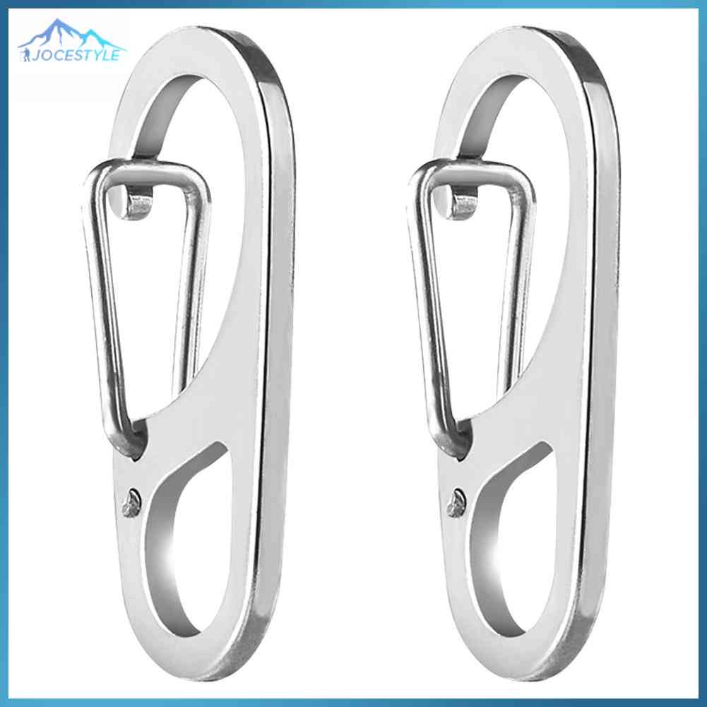 2pcs Keychains Mini Spring Carabiner Buckle for Outdoor Hiking Climbing