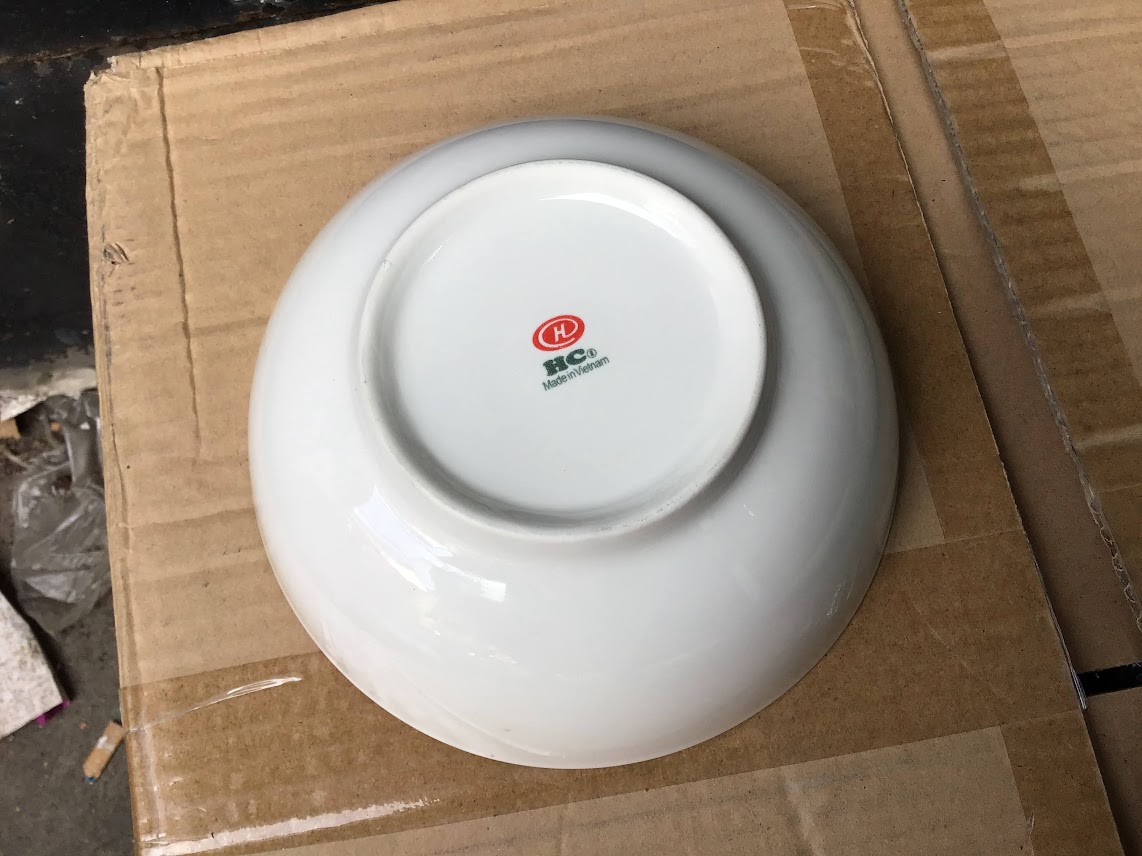 Tô sứ trắng cao cấp HC 7inch ngấn ( 17cm)