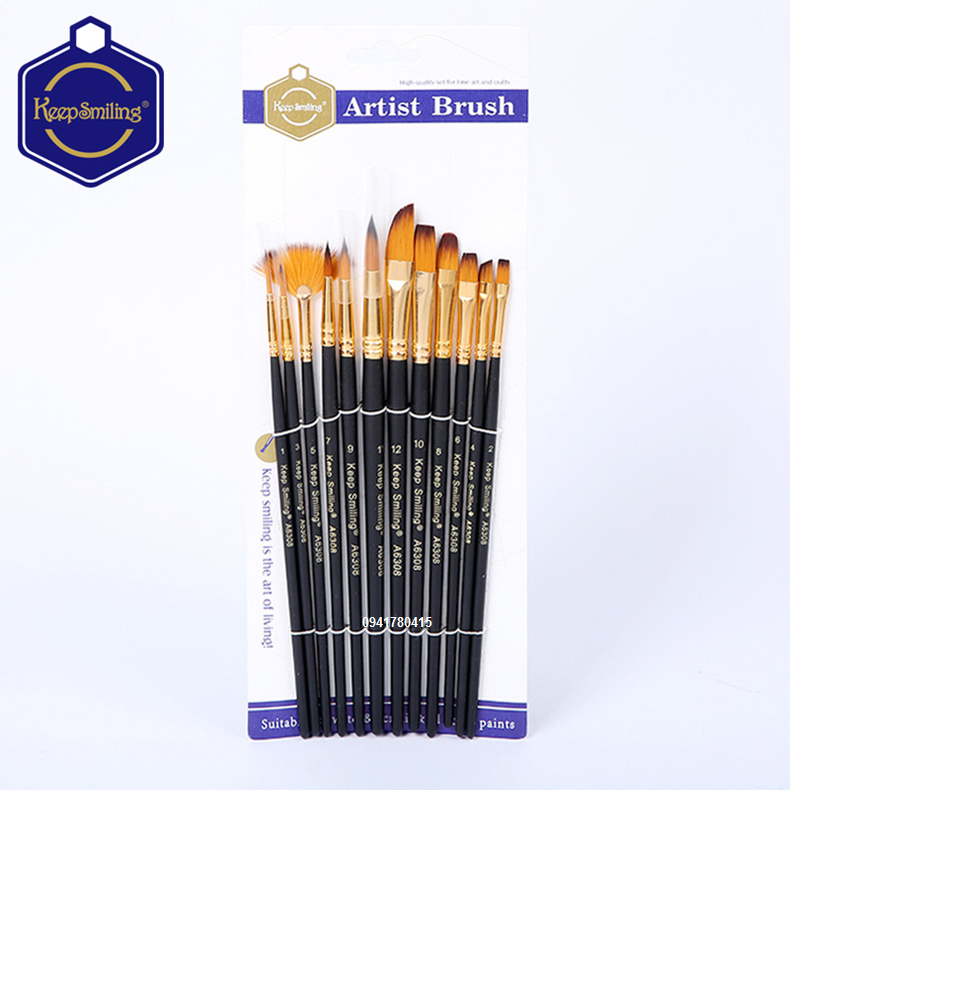 [HCM]Bộ 12 cọ Keep Smiling A6308